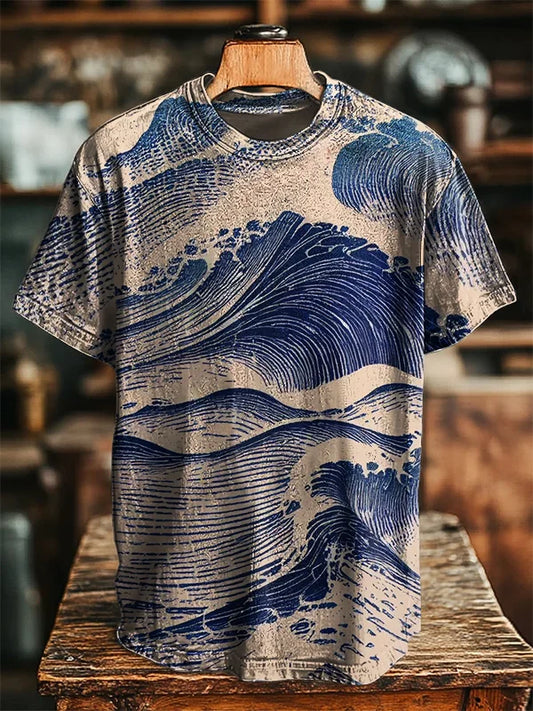 T-shirt imprimé rétro pour homme