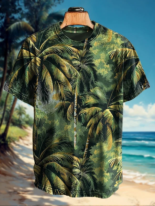 T-shirt imprimé palmier pour homme